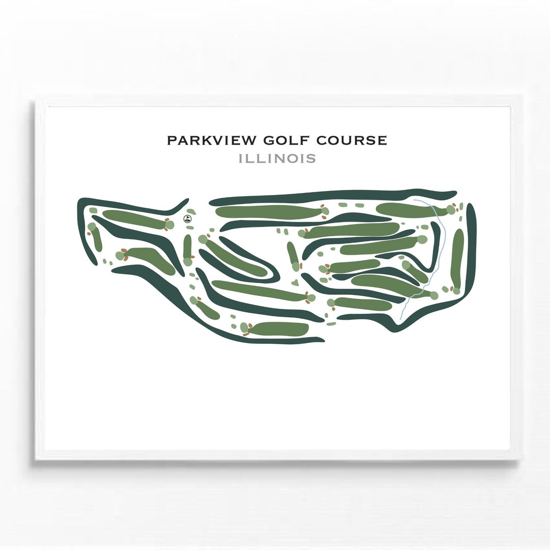 Parkview Golf Course IL Golf Course Map Golf Map Golfer Gift for Parkview Golf Course IL Golf Course Map Golf Map Golfer Gift for
