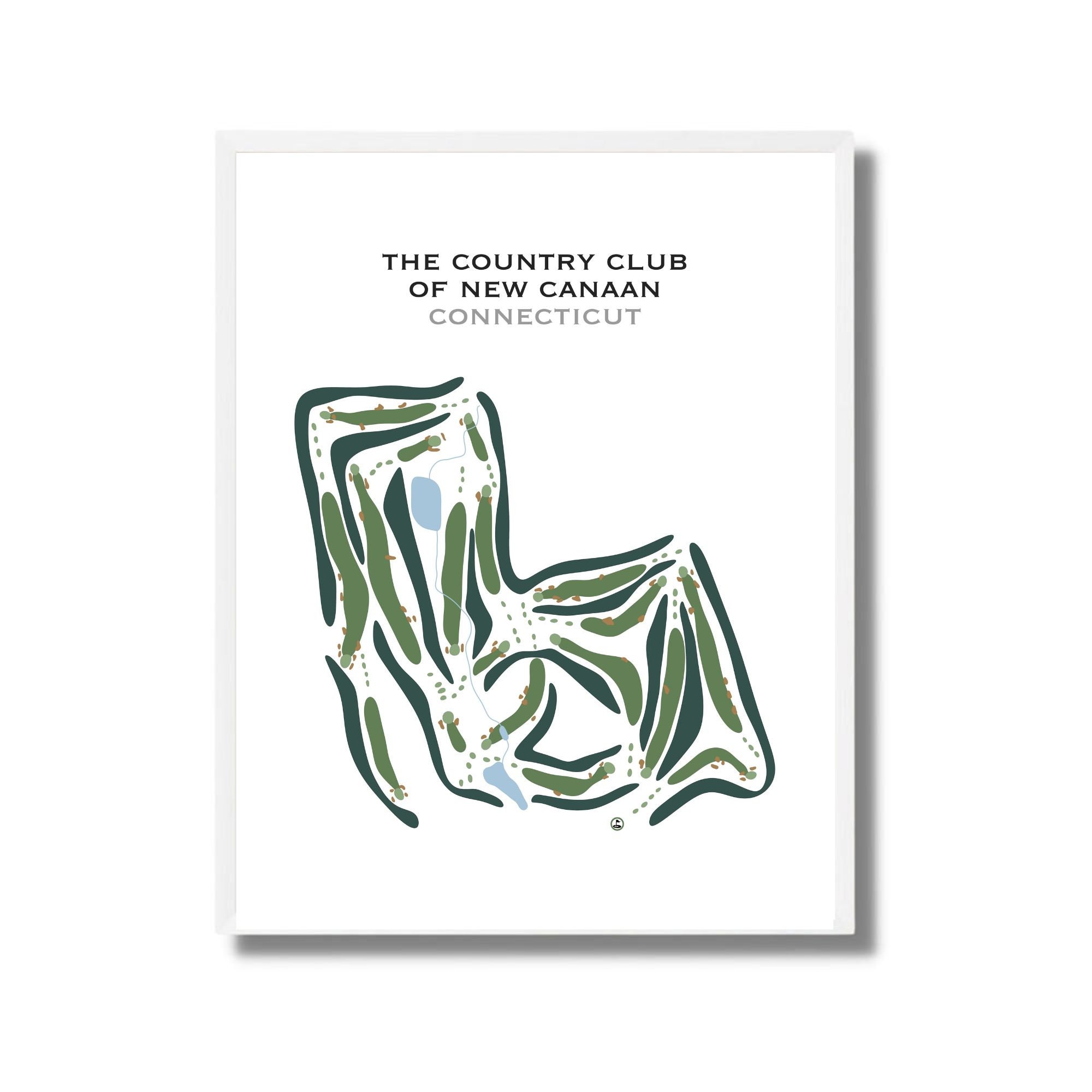 The Country Club of New Canaan, Connecticut, Golf Course Map, Golf Lover Gift Ideas, Golf Gift for Birthday, Golf Décor For Office, Decor