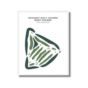 Parcours de golf Kennedy, parcours ouest, Colorado | Carte du parcours de golf, carte du golf, cadeau golfeur pour lui, carte de pointage, cadeau petit ami golfeur, impression d'art sans cadre