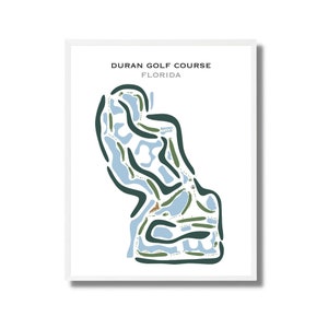 Duran Golf Platz, Florida | Kunstdruck, Golf Karte, Golf Karte, Golf Karte, Score Karte, Golf Karte, Kunstdruck UNGERAHMT, für Sie und Ihn