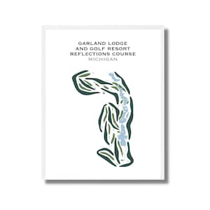 Garland Hütte & Golfresort - Reflection natürlich natürlich, MI | Kunstdruck, Golfspieler Geschenk für Ihn, Freund Geschenk, Golfspieler Karte, Dekor, Kunstdruck UNGERAHMT