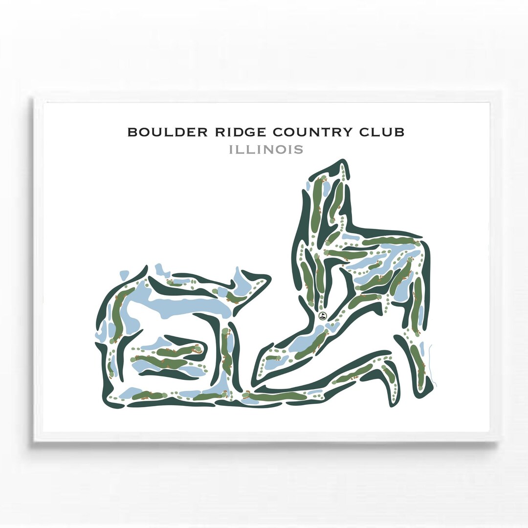 Boulder Ridge Country Club, IL | Golf Course Map, Golf Map, Golfer Gift ...