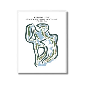 Kensington Golf and Country Club, FL | Kunstdruck Golf Platz Karte, Golf Karte, Geschenk Score Card, Geschenk für Sie und Ihn, Geschenk für Ihn