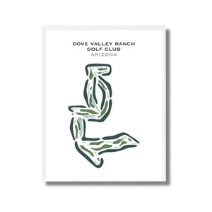 Dove Valley Ranch Golf Club, Arizona | Golfbaankaart, decor, golfer cadeau voor hem, scorecardlay-out, cadeau golfer vriendje, kunstdruk INGELIJST