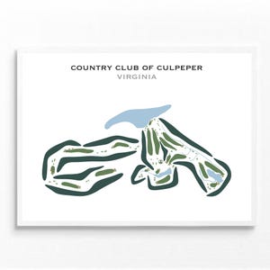 Country Club of Culpeper, VA | Golf Course Map, Golf Map, Golfer Gift For Him, Scorecard Layout, Golfer Boyfriend Gift, Art Print Decor