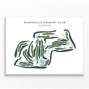 Huntsville Country Club, AL Wall Art | Golf Course Map, Golfer Dad Gift For Him, Golfer Boyfriend Gift, Golfing Art Prints, Golf Lover Gifts