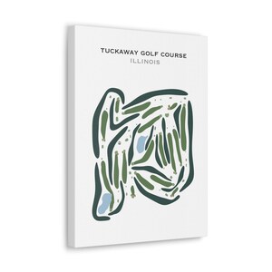 Tuckaway Golf Course IL Golf Course Map Golf Map Golfer Gift for