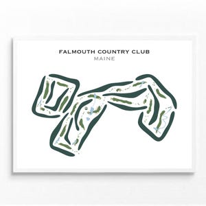Falmouth Country Club, Maine | Kunstdruck, Golf Karte, Golf Karte, Golf Karte, Score Karte, Golf Karte, Kunstdruck UNGERAHMT, für Sie und Ihn