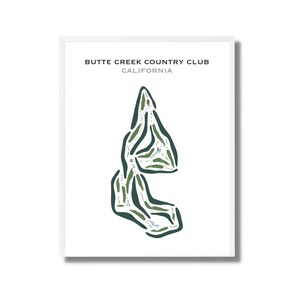 Butte Creek Countryklub, CA | Kunstdruck, Golf Karte, Golf Karte, Golf Karte, Score Karte, Golf Karte, Kunstdruck UNGERAHMT, für Sie und Ihn