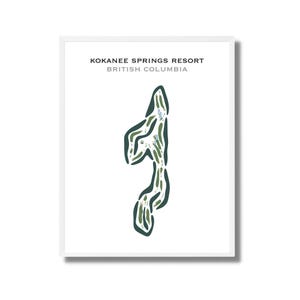 Kokanee Springs Resort Club, Colombie-Britannique, Canada | Carte du parcours de golf, carte du golf, cadeau de golfeur pour lui, mise en page de la carte de score, cadeau petit ami golfeur