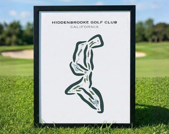 Hiddenbrooke Golf Club, CA | Golf Course Map, Golf Map, Golfer Gift For Him, Scorecard Layout, Golfer Boyfriend Gift, Art Print Decor