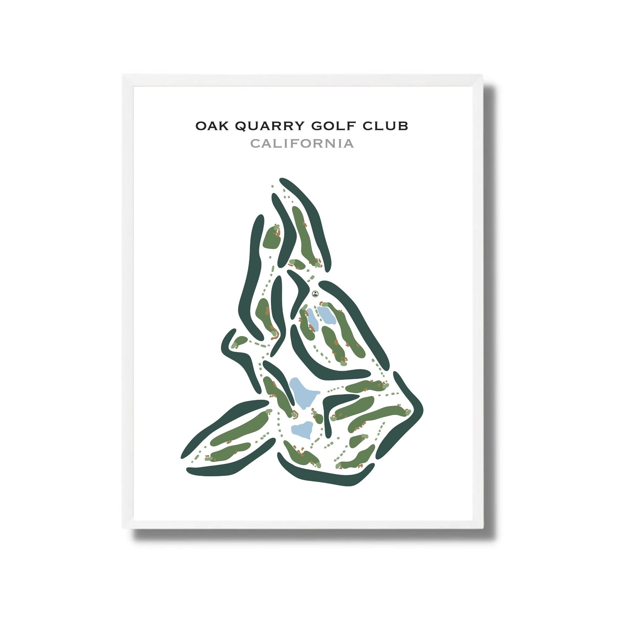 Oak Quarry Golf Club, CA | Golf Course Map, Golf Map, Golfer Gift