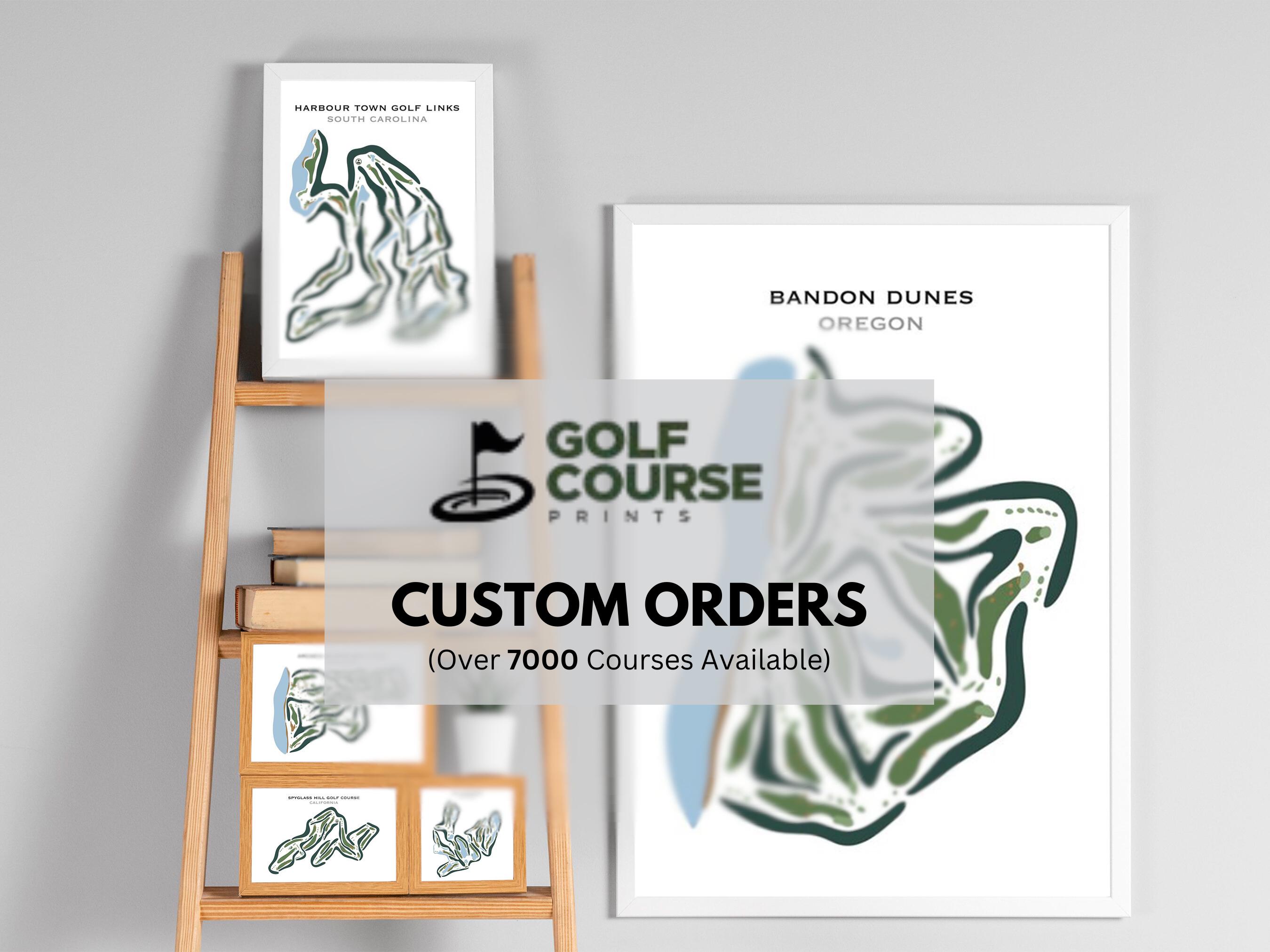Custom Golf Course Prints | Golf Course Map Wall Art, Golfer Gift for Him, Scorecard Layout, Golfer Boyfriend Gift, Canvas Decor, Golf Towel