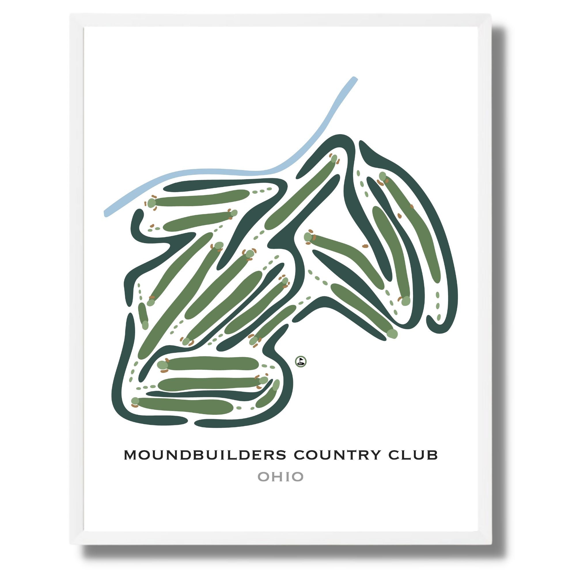 Moundbuilders Country Club OH Golf Course Map Home Decor pic