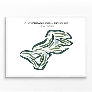 Cloverbank Country Club, NY | Mapa do campo de golfe, Mapa de golfe, Presente de jogador de golfe para ele, Layout de cartão de pontuação, Presente de namorado jogador de golfe, Impressão de arte SEM MOLDURA