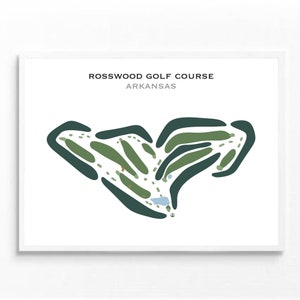 Rosswood Golf Club, AR | Kunstdruck, Golf Karte, Golf Karte, Golf Karte, Score Karte, Golf Karte, Kunstdruck UNGERAHMT, für Sie und Ihn