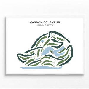 Cannon Golf Club, Minnesota / Mapa del campo de golf, mapa de golf, regalo de golfista para él, diseño de tarjeta de puntuación, regalo de novio golfista, impresión artística SIN MARCO