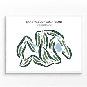 Lake Valley Golf Club, Colorado | Golfbaankaart, golfkaart, golfer cadeau voor hem, scorecardlay-out, cadeau golfer vriendje, kunstdruk INGELIJST