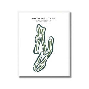 Der Saticoy Club, Kalifornien | Kunstdruck, Golf Karte, Golf Karte, Golf Karte, Score Karte, Golf Karte, Kunstdruck UNGERAHMT, für Sie und Ihn