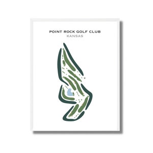 Club de golf de Point Rock, Kansas | Carte du parcours de golf, carte du golf, cadeau golfeur pour lui, mise en page de la carte de score, cadeau petit ami golfeur, impression d'art sans cadre