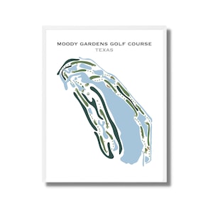 Moody Gardens Golf Platz, Tex | Kunstdruck, Golf Karte, Golf Karte, Golf Karte, Score Karte, Golf Karte, Kunstdruck Ohne Rahmen UNGERAHMT