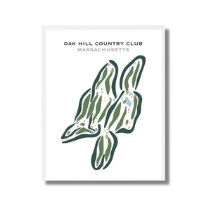 Eichen-Hügel Countryklub, MA | Kunstdruck, Golf Karte, Golf Karte, Golf Karte, Score Karte, Golf Karte, Kunstdruck UNGERAHMT, für Sie und Ihn