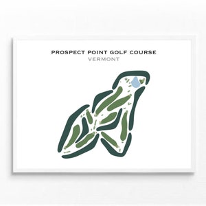 Campo de golf Prospect Point, VT / Mapa del campo de golf, decoración, regalo de golfista para él, diseño de tarjeta de puntuación, regalo de novio golfista, impresión artística SIN MARCO