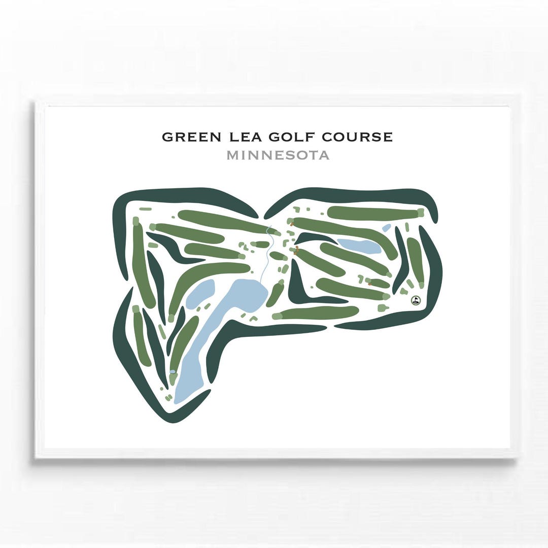 Green Lea Golf Course MN Golf Course Map Golf Map Golfer Gift for