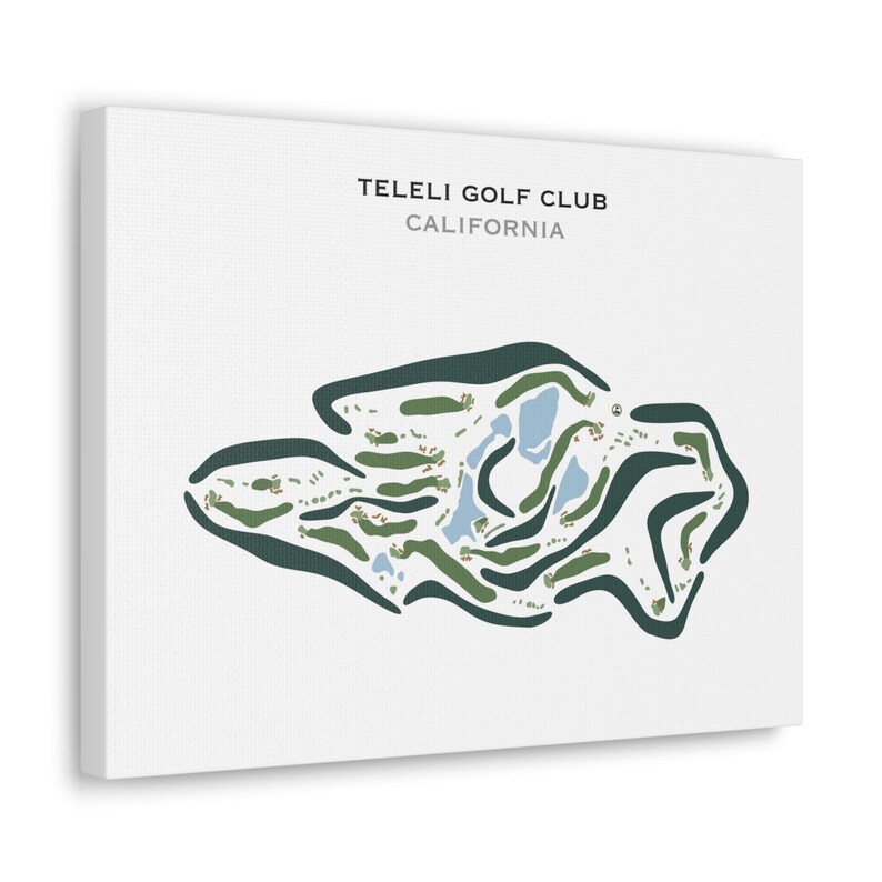 Teleli Golf Club California Golf Course Map Home Decor Golfer Gift Teleli Golf Club California Golf Course Map Home Decor Golfer Gift