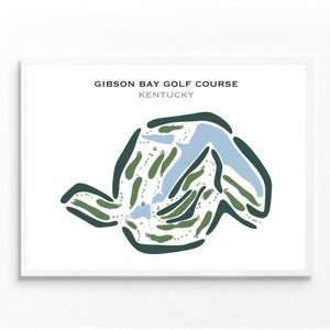 Gibson Bay Golf Platz, KY | Kunstdruck, Golf Karte, Golf Karte, Golf Karte, Score Karte, Golf Karte, Kunstdruck UNGERAHMT, für Sie und Ihn