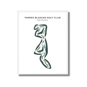 Club de golf de Torres Blancas, Arizona | Carte du parcours de golf, carte du golf, cadeau golfeur pour lui, mise en page de la carte de score, cadeau petit ami golfeur, impression d'art sans cadre