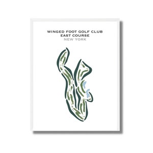 Winged Foot Golf Club - East Course, NY | Golfbaankaart, golfer cadeau voor hem, scorecardlay-out, cadeau golfer vriendje, kunstdruk INGELIJSTE