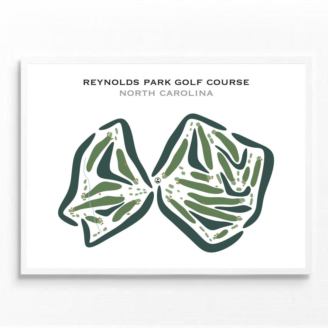Reynolds Park Golf Course NC Golf Course Map Golf Map Golfer Gift