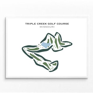 Triple Creek Golf Course, MO | Golf Course Map, Golf Map, Golfer Gift For Him, Scorecard Layout, Golfer Boyfriend Gift, Art Print Decor