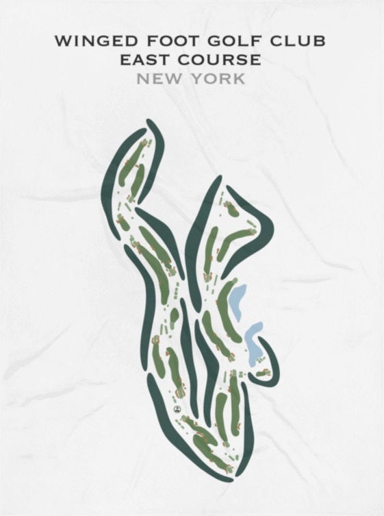 Winged Foot Course Map Winged Foot Golf Club Wall Art - East Course, NY Golf Course Map Wall ...