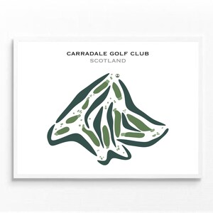 Carradale Golf Club, Escocia / Mapa del campo de golf, mapa de golf, regalo de golfista para él, diseño de tarjeta de puntuación, regalo de novio golfista, impresión artística SIN MARCO