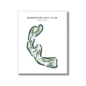 Brookshire Golf Club, Indiana | Golf Course Map, Golf Map, Golfer Gift For Him, Scorecard Layout, Golfer Boyfriend Gift,Art Print Decor