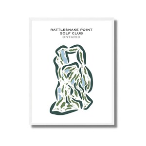 RattleSnake Point Golf Club, Canadá / Mapa del campo de golf, Mapa de golf, Regalo para golfista, Diseño de tarjeta de puntuación, Regalo para novio golfista, Impresión sin marco