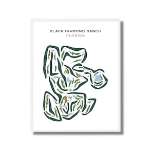 Ranch Black Diamond, Floride | Carte du parcours de golf, carte du golf, cadeau golfeur pour lui, mise en page de la carte de score, cadeau petit ami golfeur, impression d'art sans cadre
