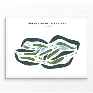 Overland Golf Club, Idaho | Kunstdruck, Golf Karte, Golf Karte, Golf Karte, Score Karte, Golf Karte, Kunstdruck UNGERAHMT, für Sie und Ihn