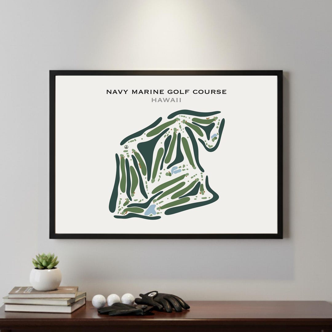 Navy Marine Golf Course, HI | Golf Course Map, Golf Map, Golfer