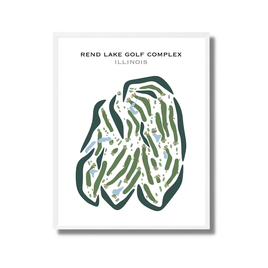 Rend Lake Golf Complex, IL | Golf Course Map, Golf Map, Golfer Gift for ...