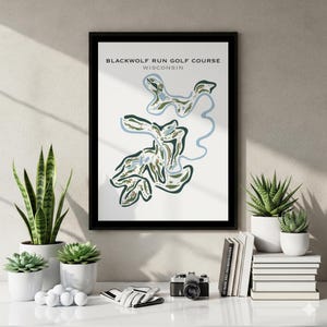 Blackwolf Run Golf Course, Wisconsin | Golf Wall Décor, Anniversary Golf Gift, Golf Gift for Her | Watercolor Style Art Print Unframed