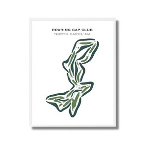Roaring Gap Club, Karolina Północna | Mapa pola golfowego, Mapa pola golfowego, Prezent dla golfisty dla niego, Układ tabeli wyników, Prezent dla chłopaka golfisty, Dekoracja artystyczna