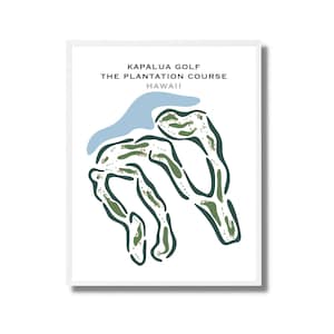 Impresiones en acuarela del campo de golf de Kapalua / Arte mural con el mapa del campo de golf de The Plantation Course, Hawái, regalos para papá, decoración de golf para el hogar, regalos de golf