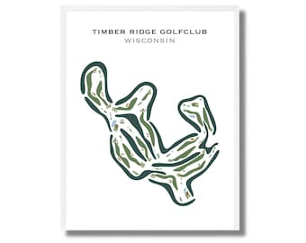 Timber Ridge Golf Club, Wisconsin, Golf Course Map, Golf Art for Wall, Gifts for a Golfer, Gift for Him, Scorecard Layout, Decor