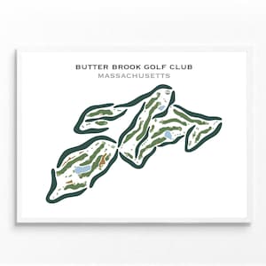 Butter Brook Golf Club, MA | Golf Course Map, Golf Map, Golfer Gift For Him, Scorecard Layout, Golfer Boyfriend Gift, Art Print Decor