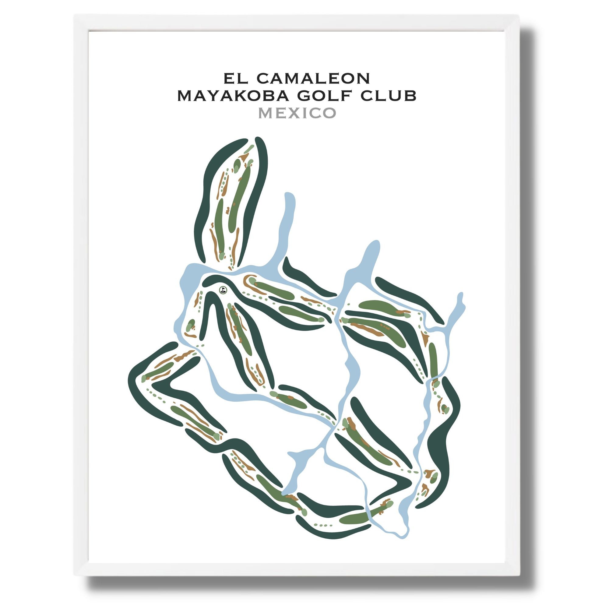 El Camaleón Mayakoba Golf Club Mexico Golf Course Map Home - Etsy