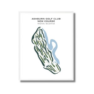 Ashburn Golf Club New Platz, Kanada | Kunstdruck, Kunstdruck, Score Card Layout, Golf Map, Golf Map, Landkarte, Geschenkidee für Sie und Ihn, Kunstdruck UNGERAHMT