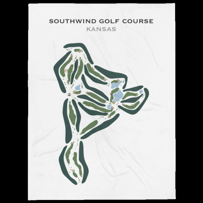 Southwind Golf Course Kansas Golf Course Map Home Decor Etsy